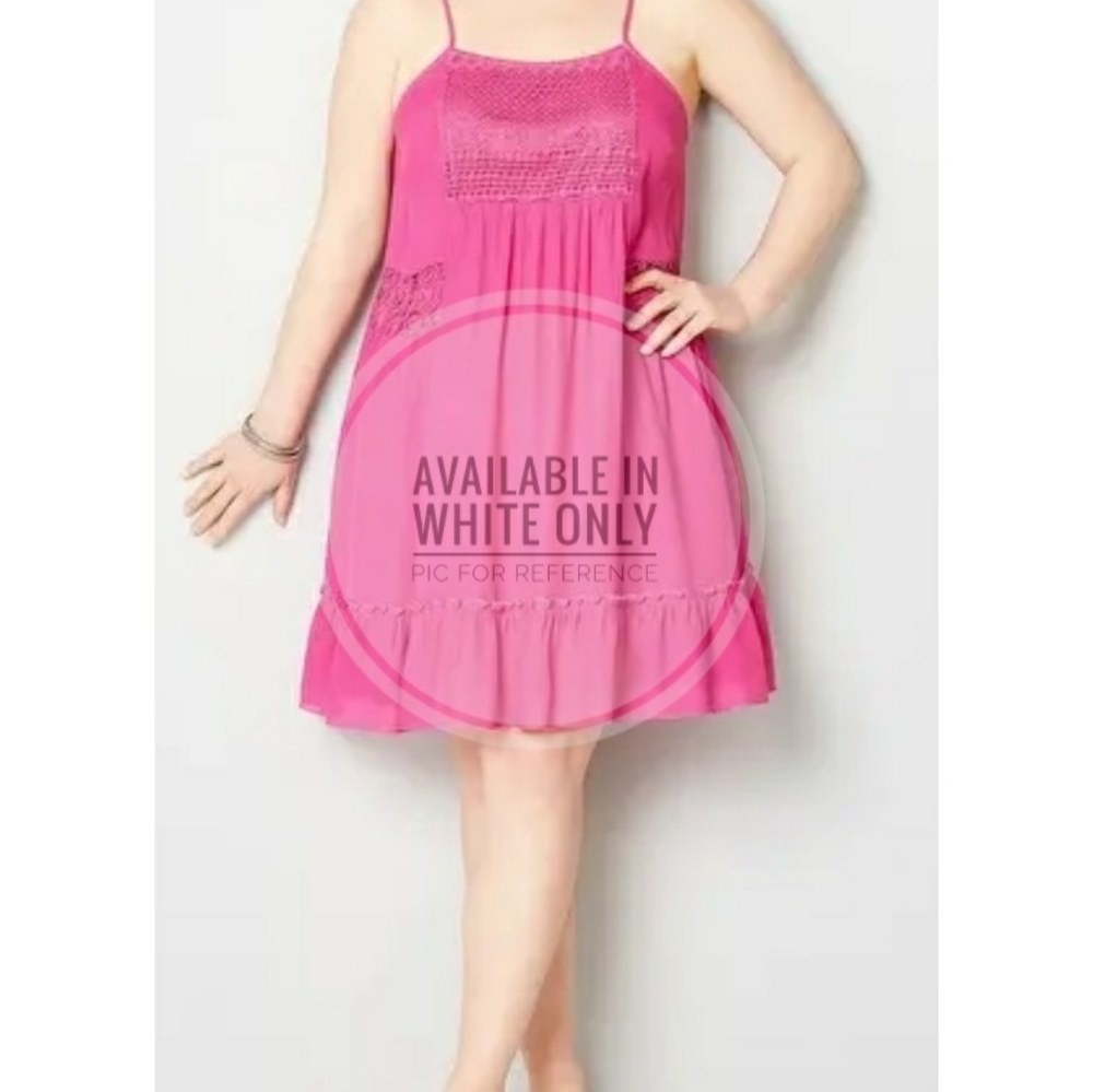 Avenue Sleeveless crochet accent dress